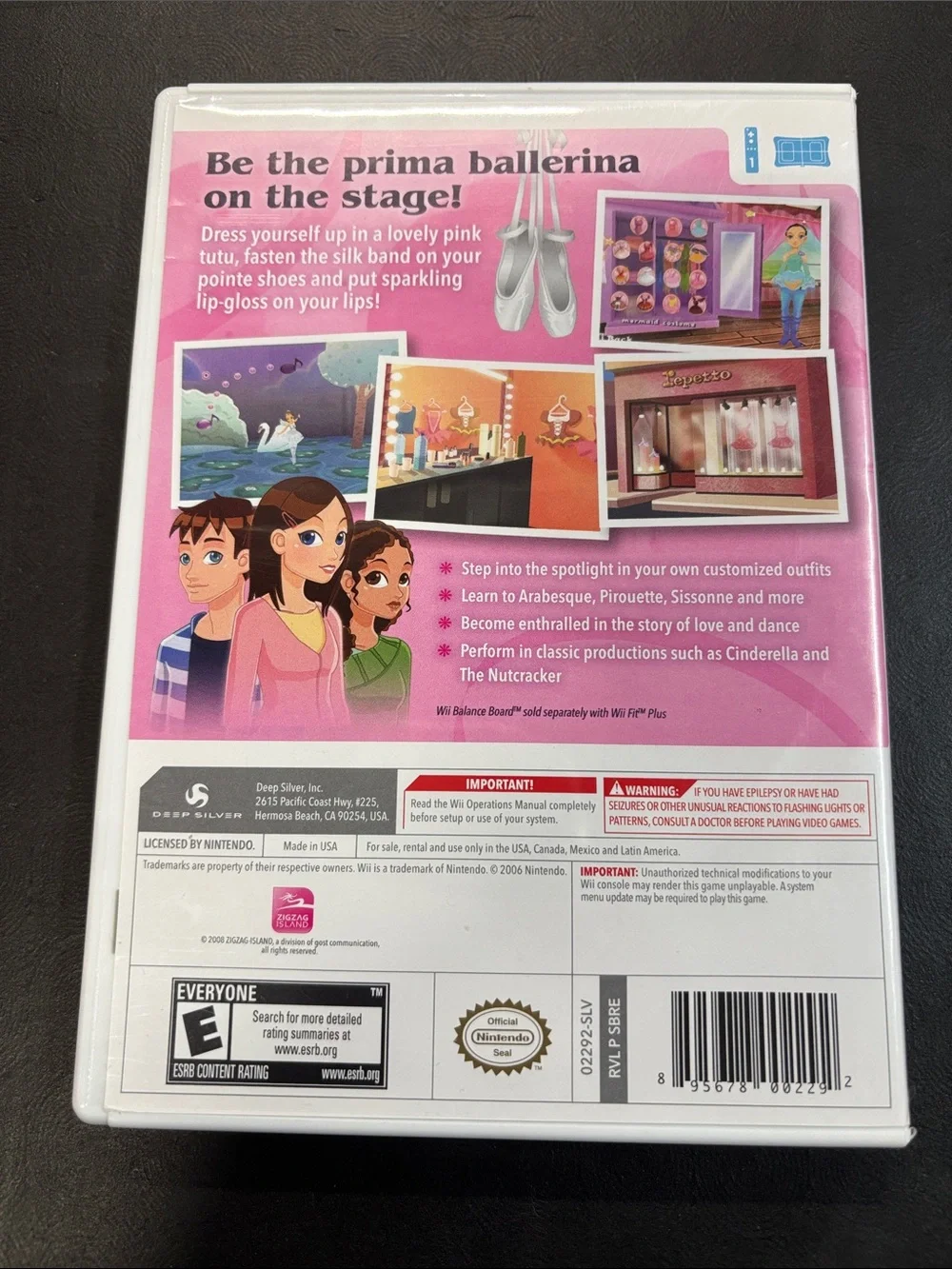 Wii Let's Play Ballerina – Pink and White Wii Game